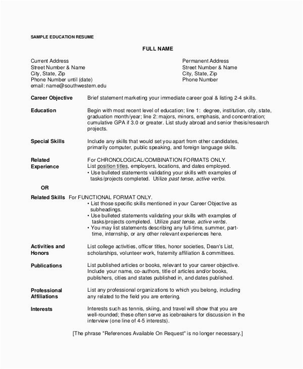 Sample Resume Objectives for On the Job Training Free 7 Resume Career Objective Templates In Pdf Ms Word In