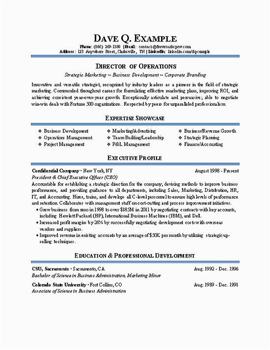 Sample Resume Of Director Of Operations Operations Director Resume Example