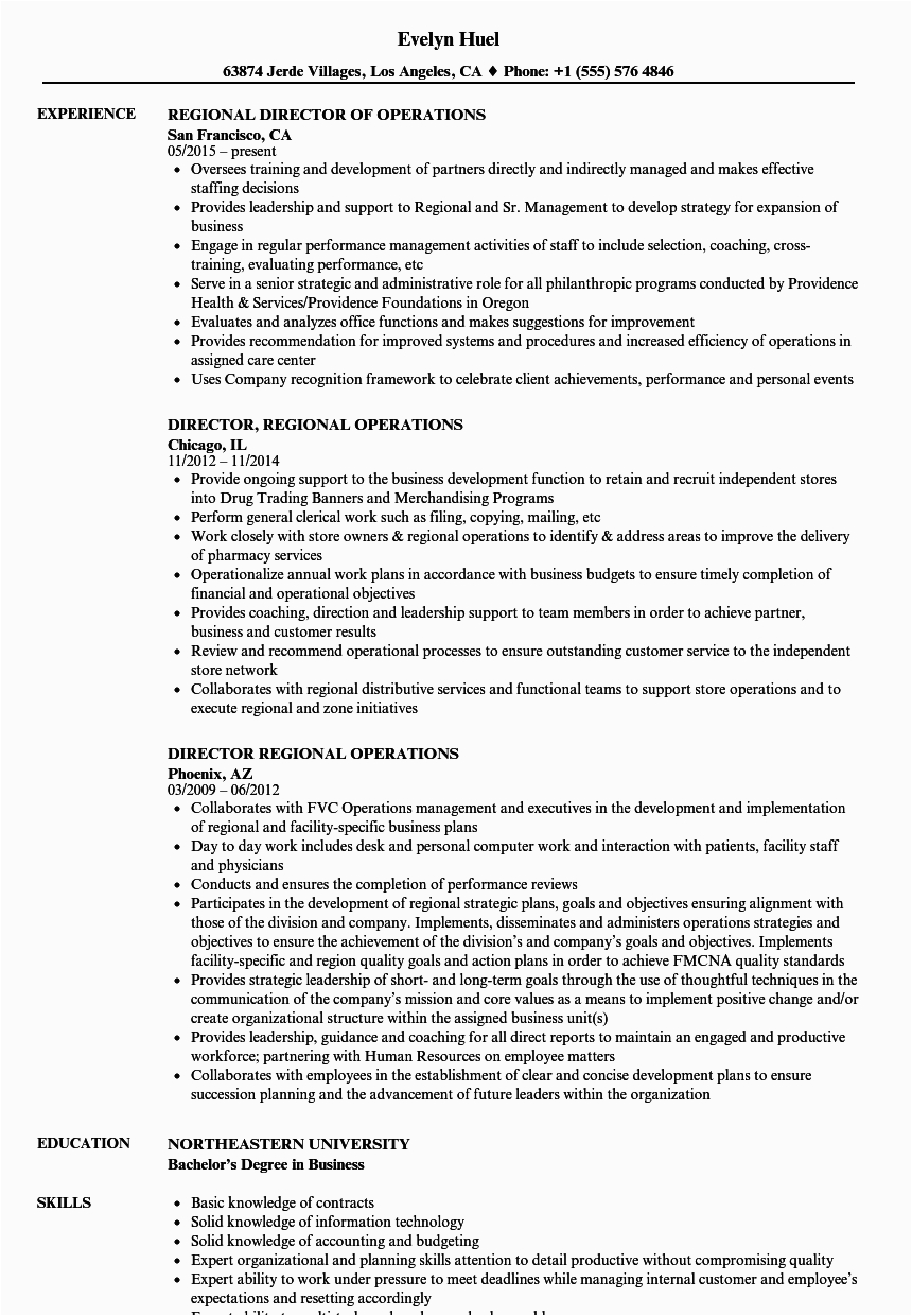 Sample Resume Of Director Of Operations Resume Examples Director Operations