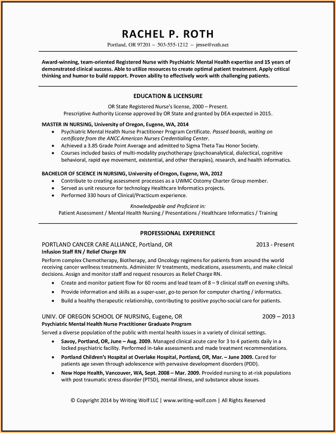 Sample Rn Resume 1 Year Experience Resume for Registered Nurse with 1 Year Experience