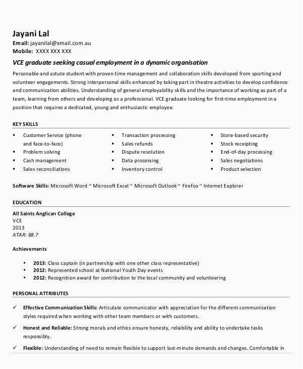 A Sample Resume for A First Job 14 First Resume Templates Pdf Doc