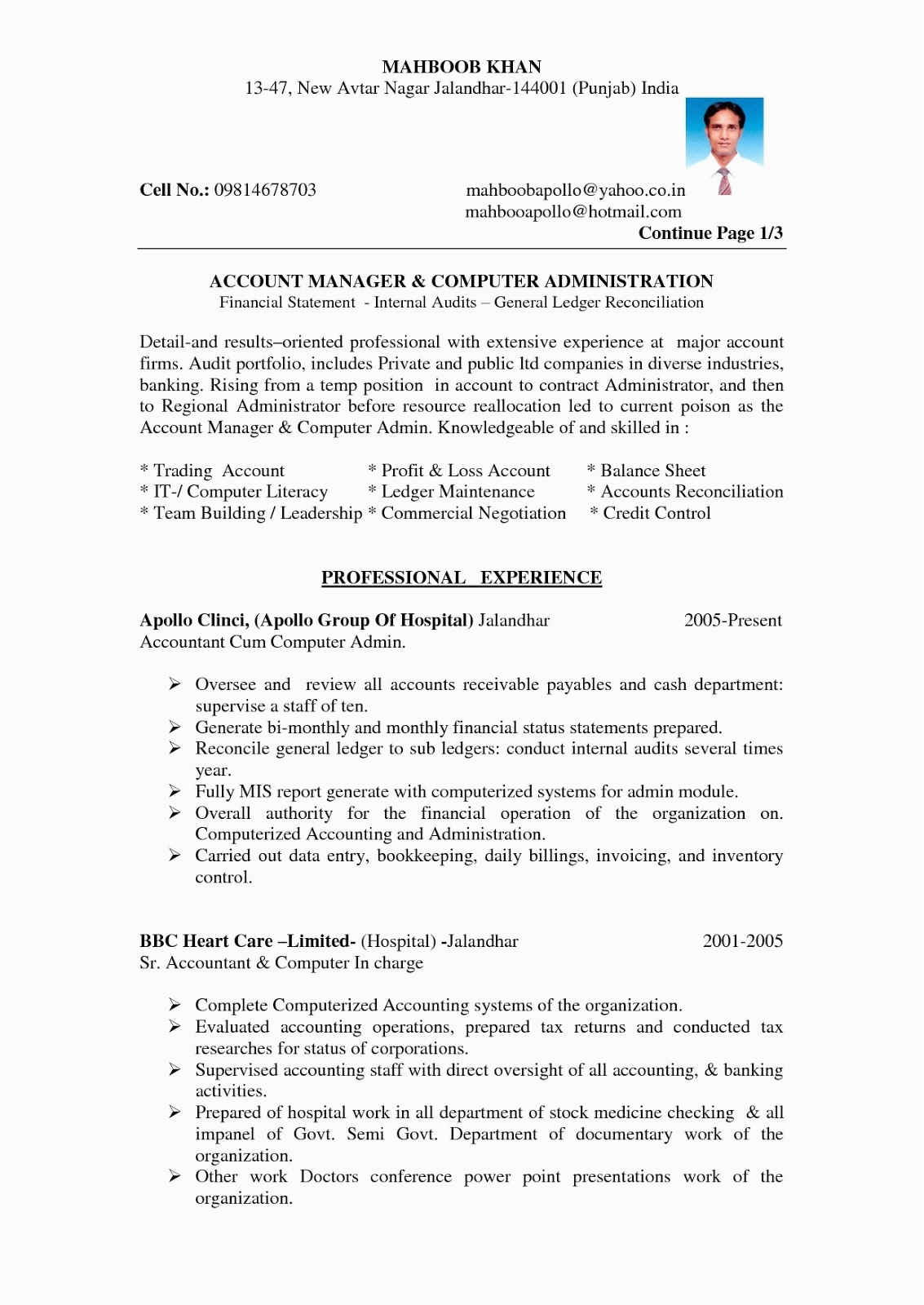 Accounting Resume Samples 2018 In India Accountant Resume format 2019 2020 Resume Templates