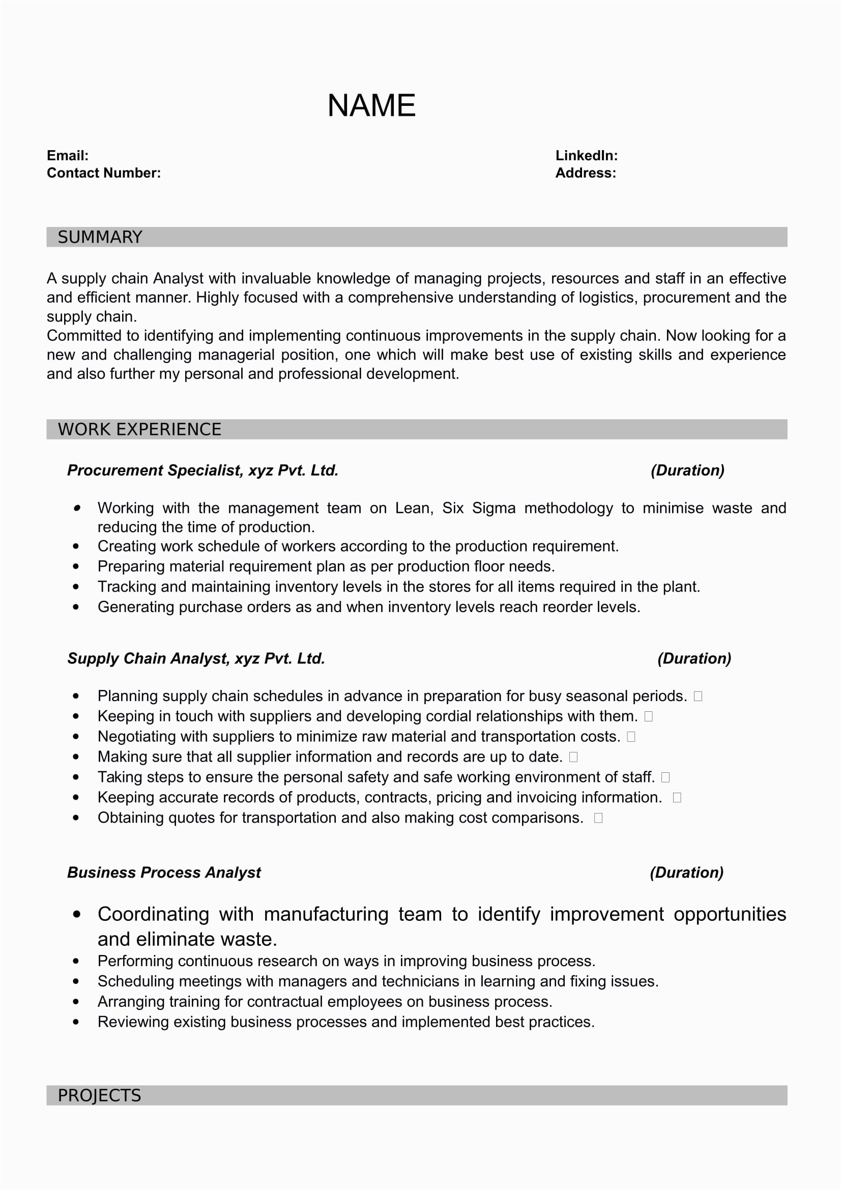 Best Resume Samples for Mba Freshers Resume Templates for Mba Freshers Download Free