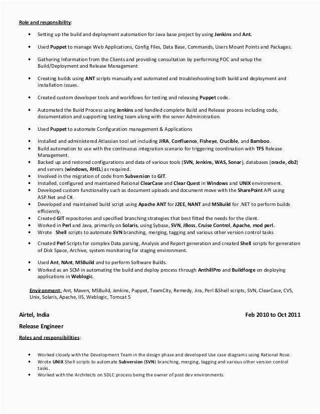 Build and Release Engineer Resume Sample India Build and Release Engineer Resume Best Khaleel Devops