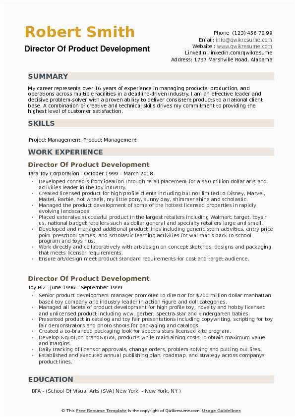 Director Of Product Development Resume Sample Director Of Product Development Resume Samples