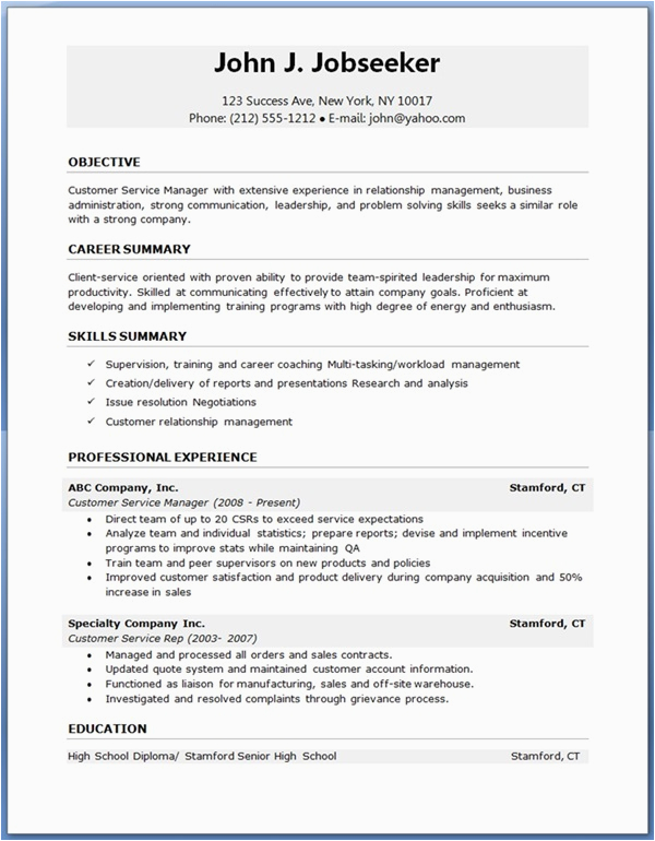 Free Professional Resume Examples and Samples Free Resume Samples Download