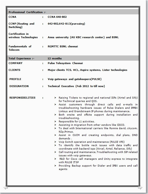 It Hardware and Networking Resume Samples Hardware and Networking Fresher Resume format Doc