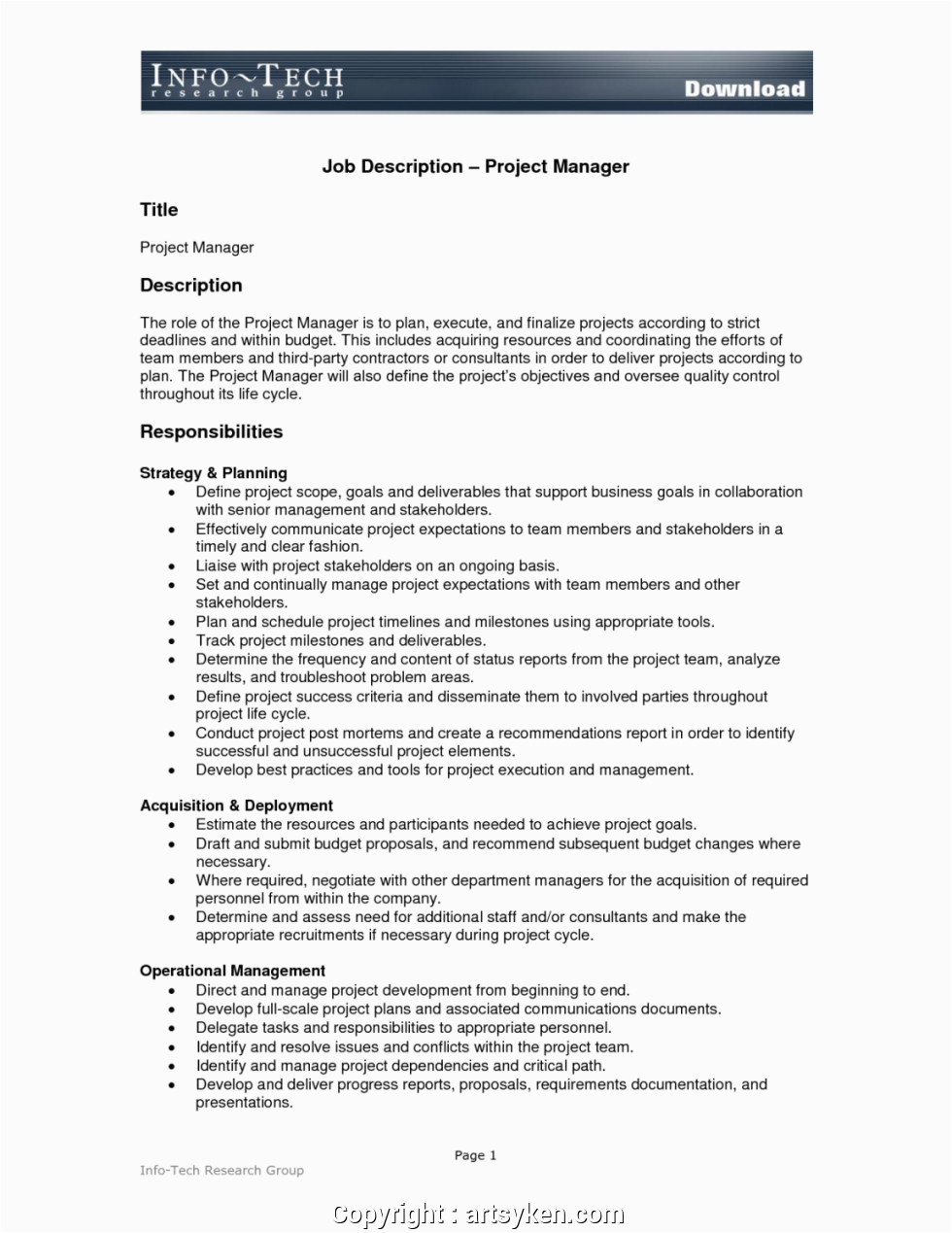 It Project Manager Resume Sample India Styles It Project Manager Job Description Resume Project