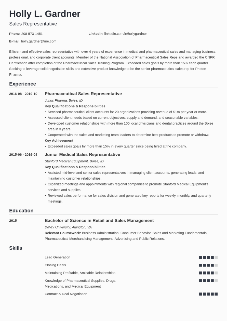 It Sales Resume Examples and Samples Sales Resume Examples for A Sales Representative [25 Tips