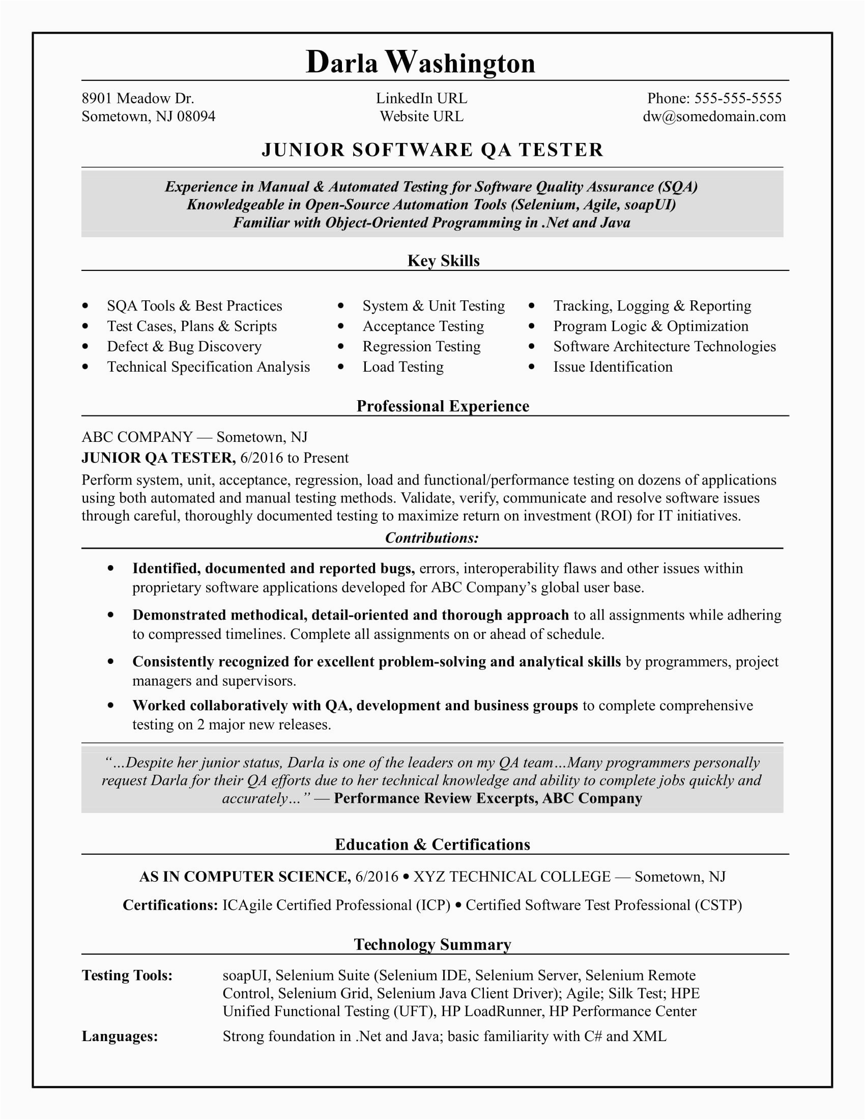 Qa Tester Resume with 5 Years Experience Sample √ 20 Qa Tester Resume with 5 Years Experience