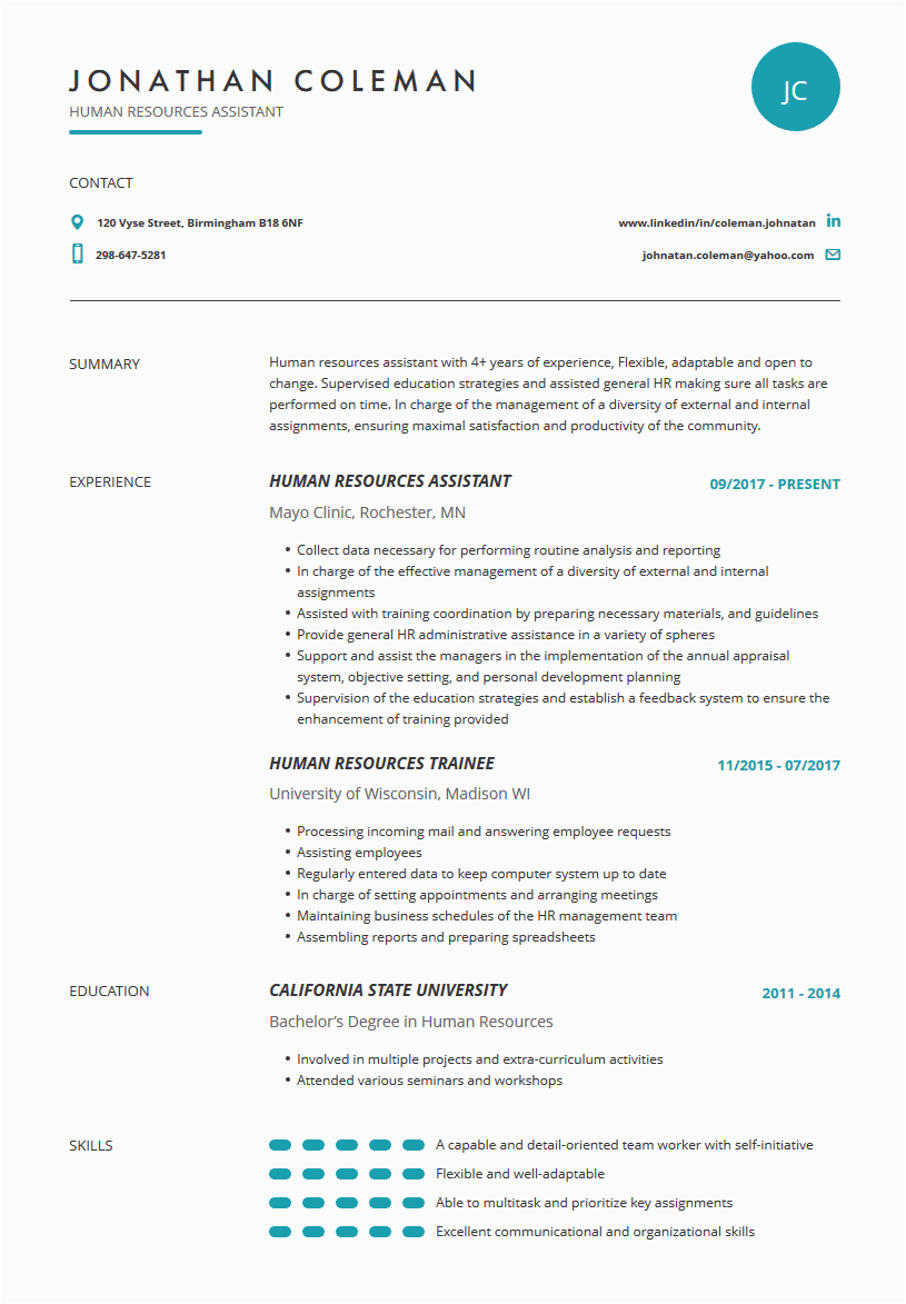 Resume Sample for Human Resource Position Human Resources Resume Examples Template & Plete