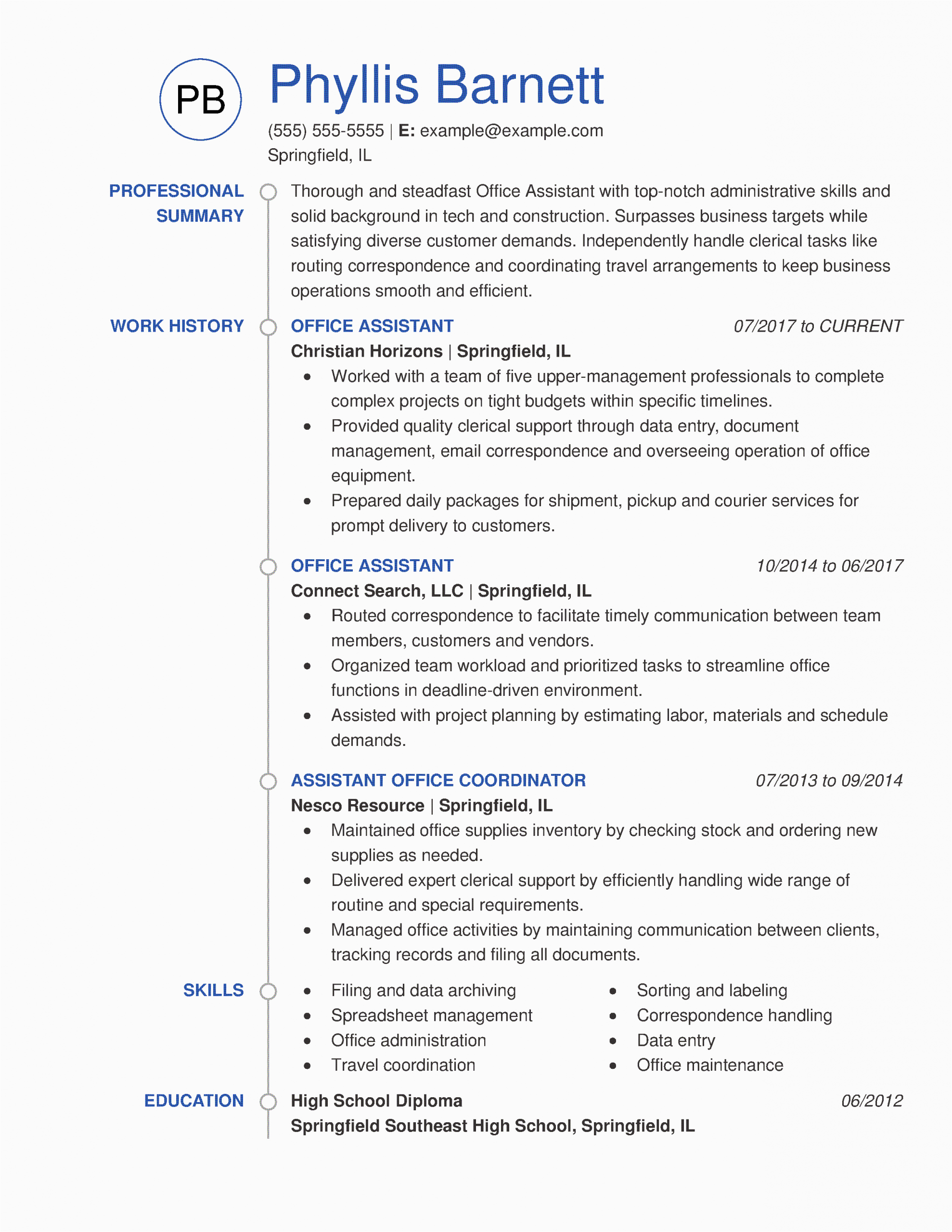Resume Sample for Office assistant Position 2021 Best Fice assistant Resume Example