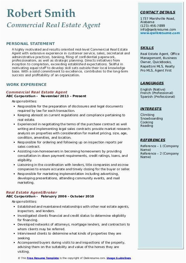Resume Sample for Real Estate Agent with Experience Real Estate Agent Resume No Experience Lovely Real Estate
