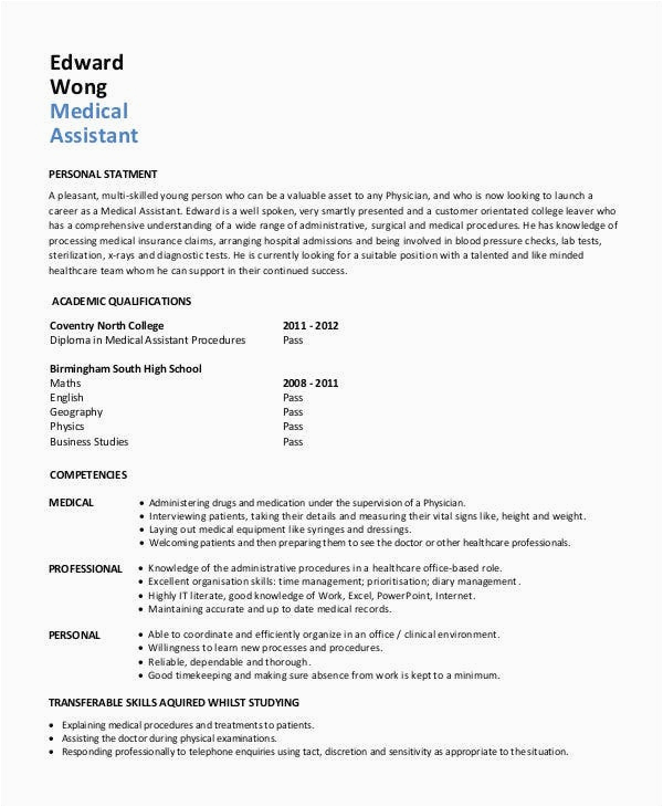 Resume Sample Medical assistant No Experience Generic Resume Template 28 Free Word Pdf Documents