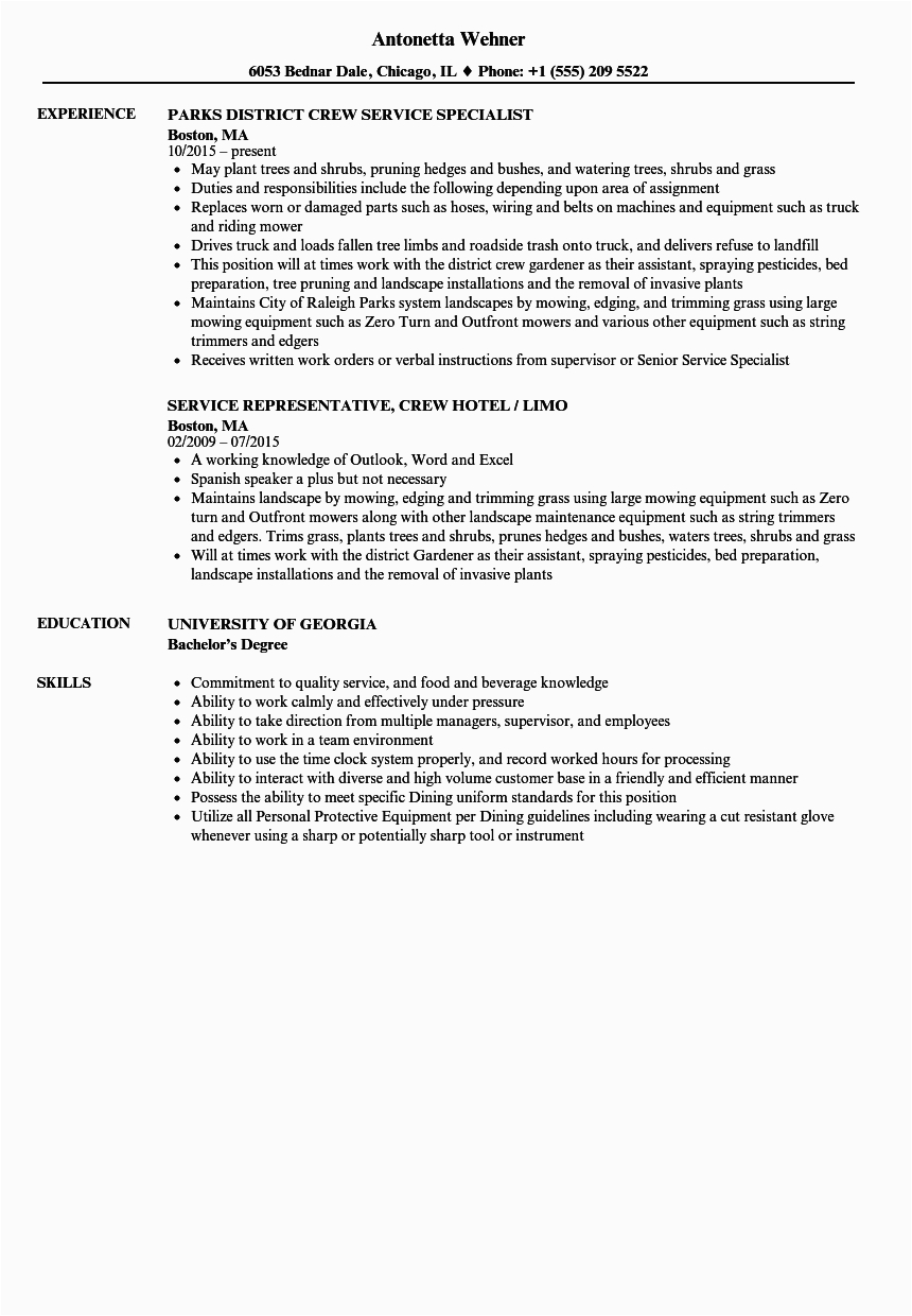 Resume Sample Objective for Service Crew Curriculum Vitae Service Crew Service Crew Resume