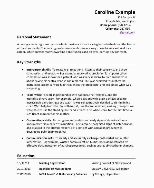Sample Of Personal Statement for Resume Personal Statement Examples for Nursing Cv September 2020