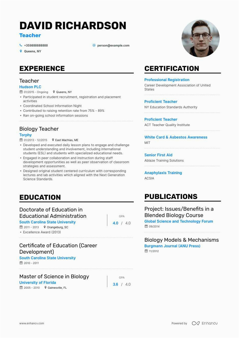 Sample Of Resume for Applying Teaching Job Job Winning Teacher Resume Examples Samples & Tips