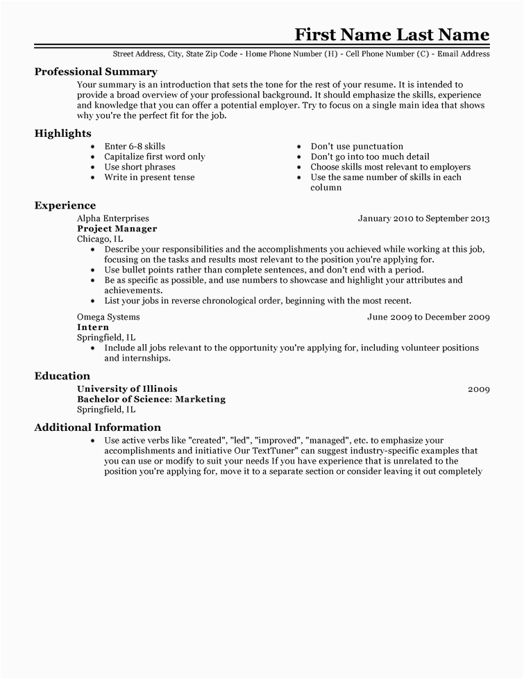 Sample Of Resume for Experienced Person Free Professional Resume Templates