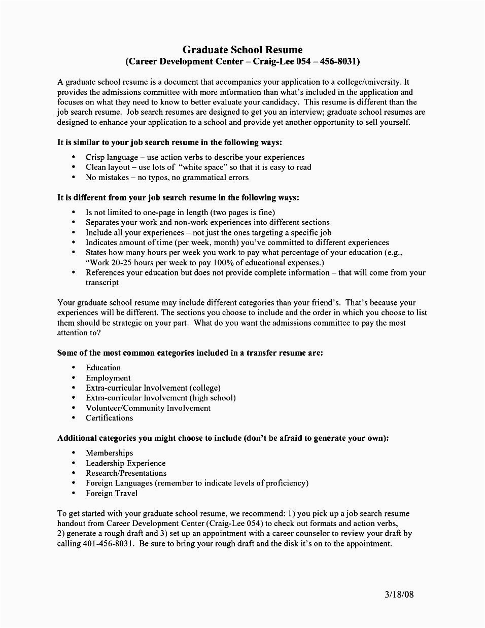 Sample Of Resume for Graduate School Application Academic Resume for Graduate School