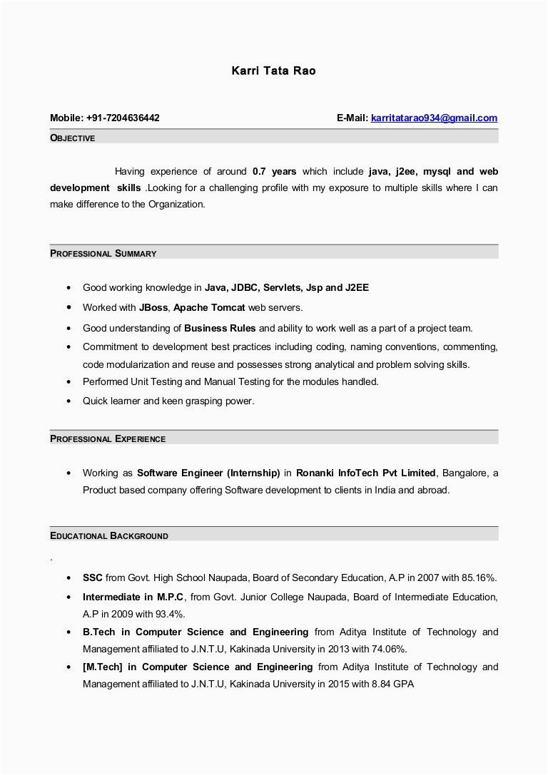 Sample Resume for 2 Years Experience In Finance 2 Year Work Experience Resume Sample 2 Exciting Parts