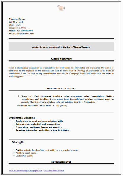 Sample Resume for Commerce Graduate Fresher Resume Example for Freshers B Department Of Merce