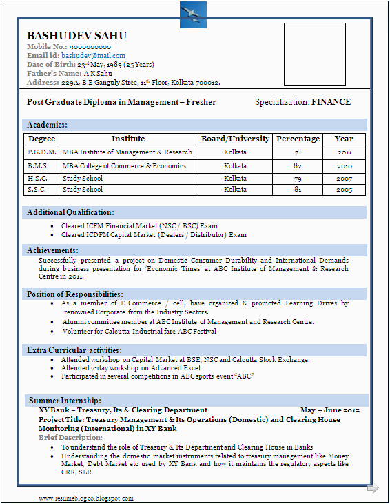 Sample Resume for Commerce Graduate Fresher Sample Of A Beautiful Resume format Of Mba Fresher