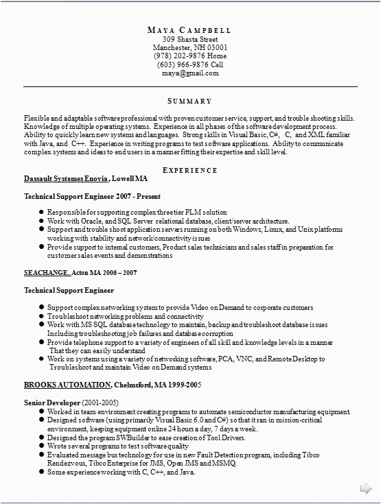 Sample Resume for Experienced Technical Support Engineer Technical Support Engineer Resume Templates In Word format