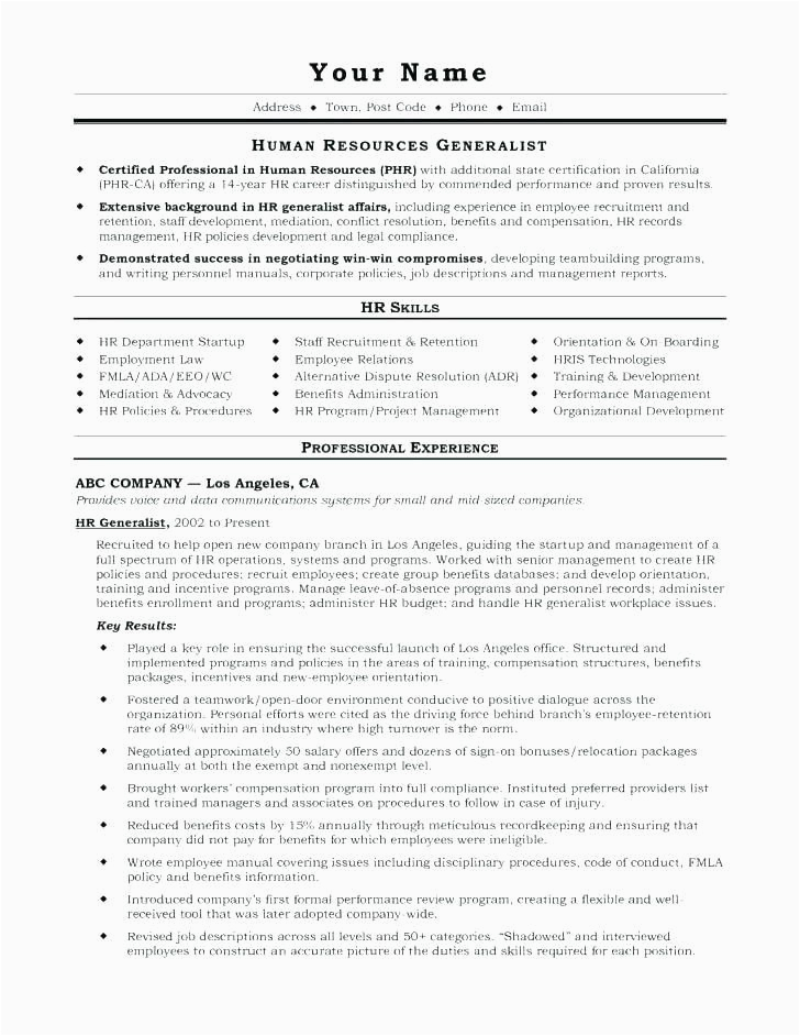 Sample Resume for Hr and Admin Executive In India Sample Hr Resumes