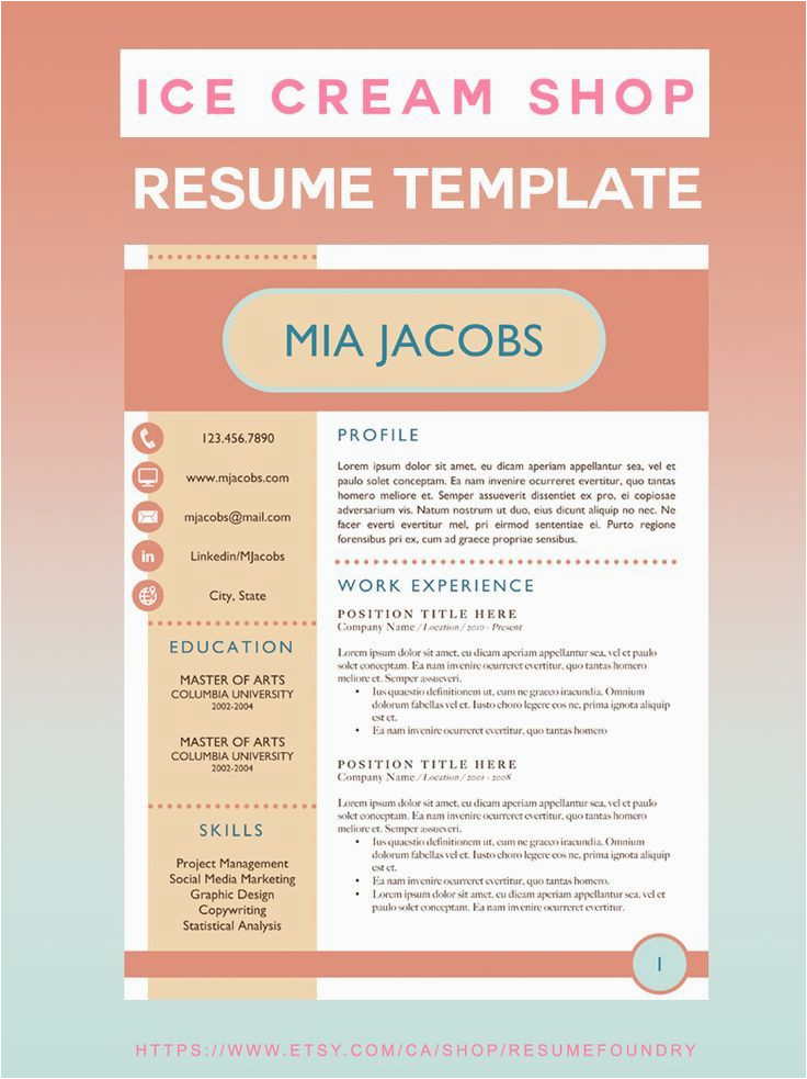 Sample Resume for Ice Cream Shop This is the Best Resume Template for A Summer Job at An
