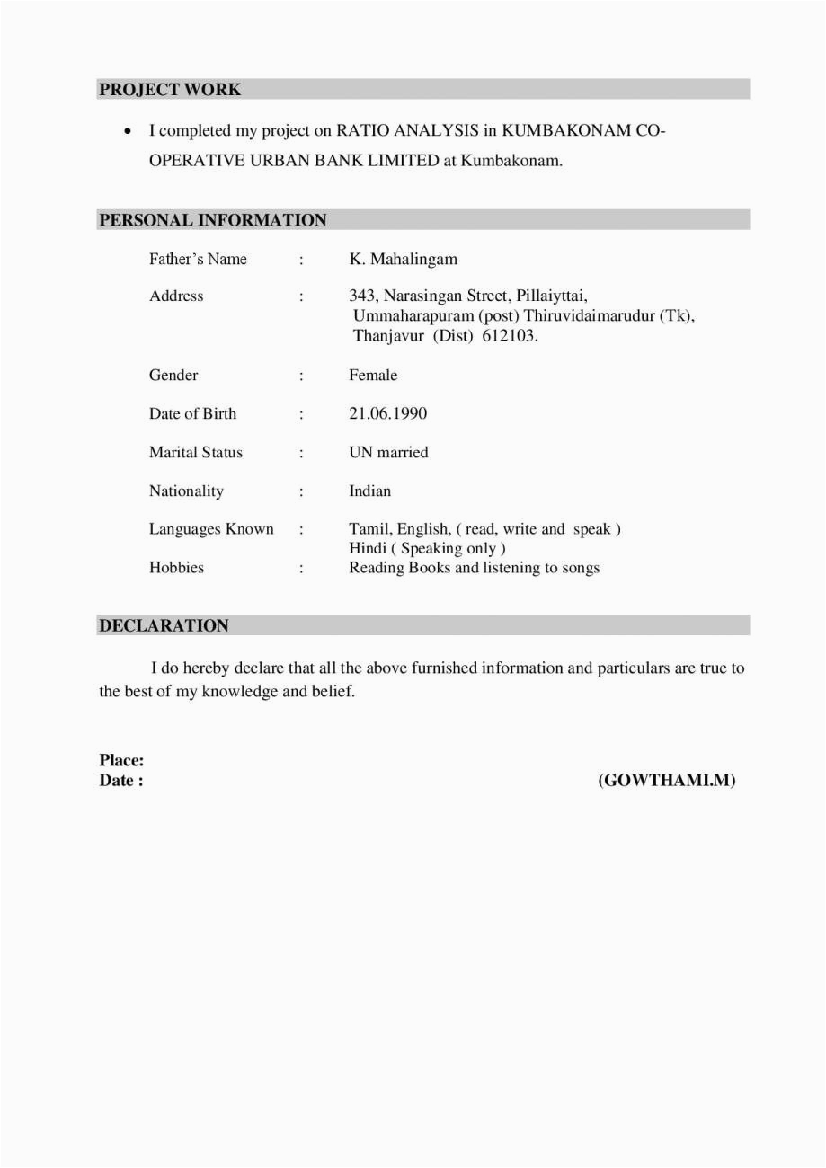Sample Resume for Mba Freshers In Finance Resume format for Freshers Mba Finance Free Download