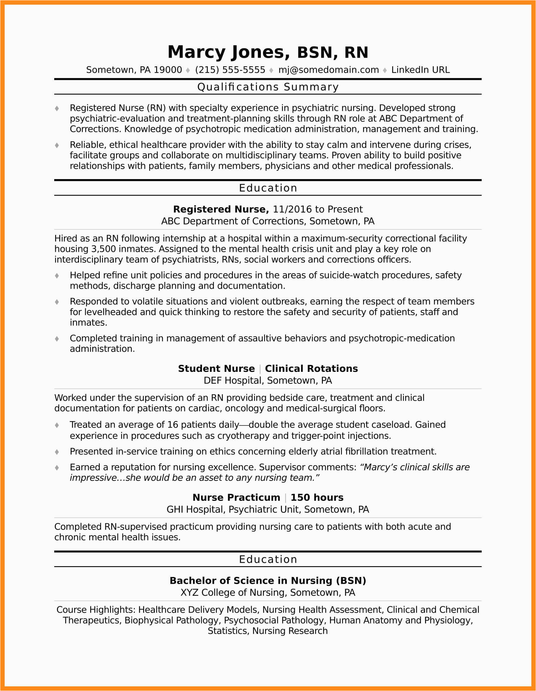 Sample Resume for Nurses without Experience 11 12 Nursing Resume without Experience
