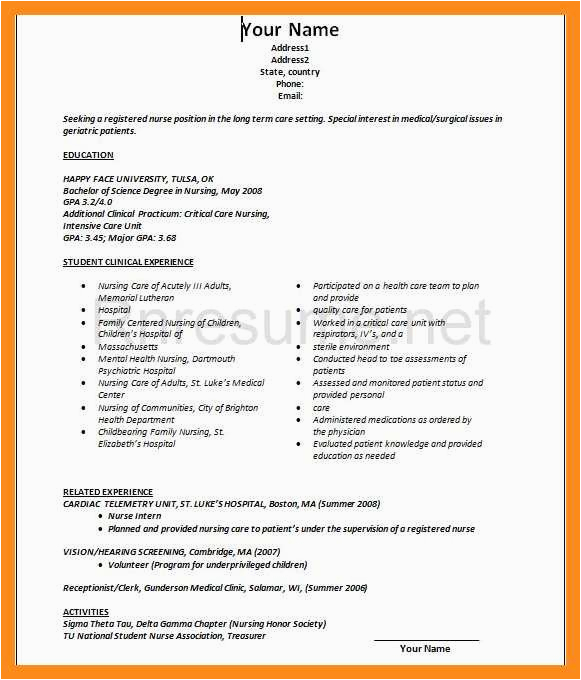 Sample Resume for Nurses without Experience In the Philippines 11 12 Nursing Resume without Experience