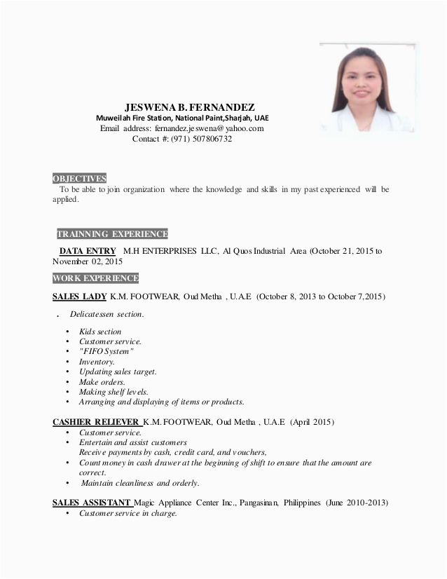 Sample Resume for Sales Lady Position Resume for Saleslady thesispapers Web Fc2