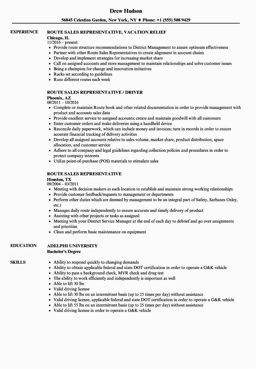 Sample Resume for Sales Representative Position Sample Resume Templates for Sales Rep