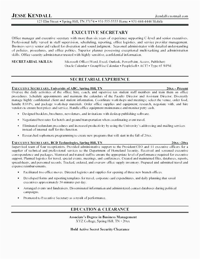 Sample Resume for Unit Secretary In A Hospital 11 12 Legal Secretary Resume Objectives