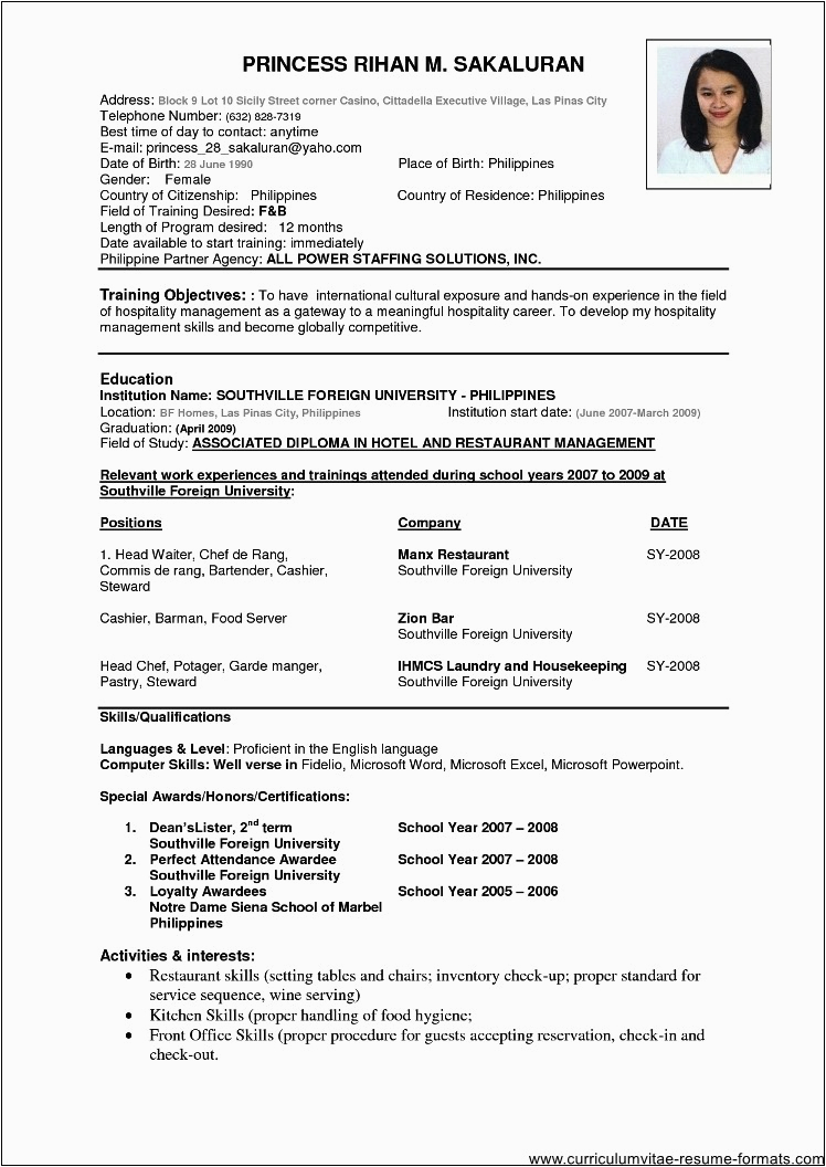 Sample Resume format for Experienced It Professionals Sample Resume format for Experienced It Professionals Doc