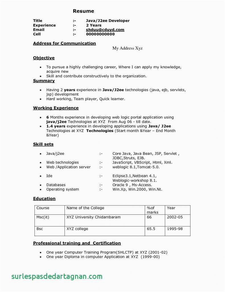 Sample Resume format for Experienced software Engineer 12 13 Resume Sample for software Engineer Experienced