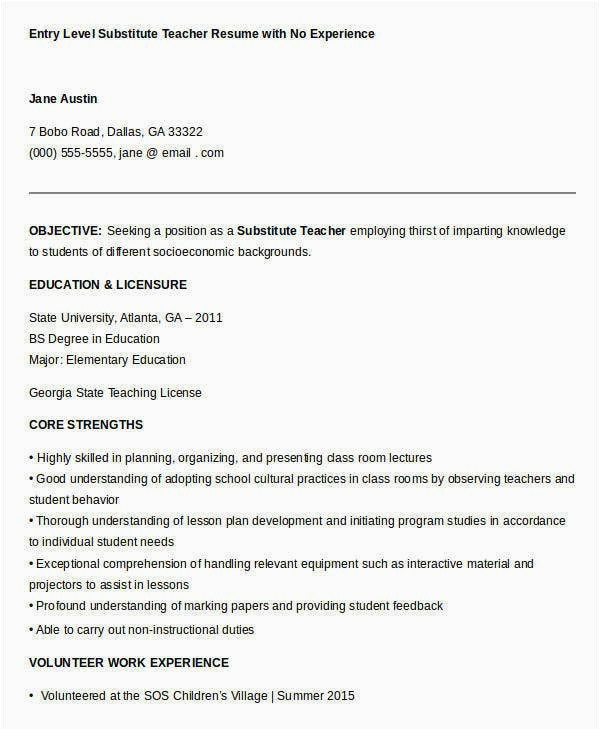 Sample Resume format for Experienced Teachers Work Experience Experienced Teacher Resume Do You Know How