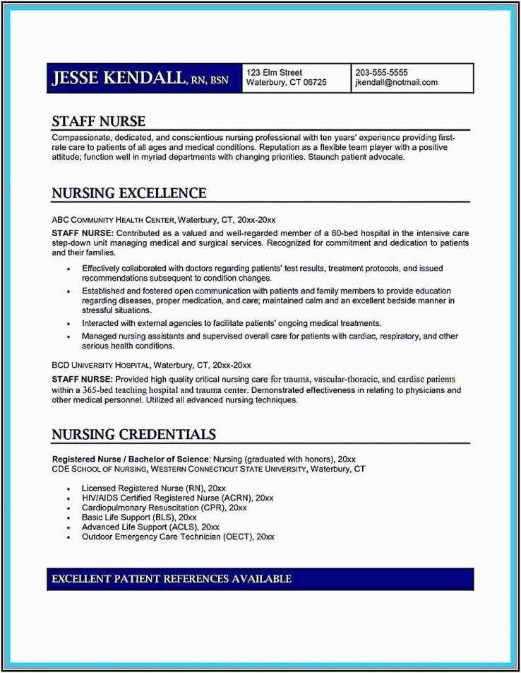 Sample Resume Of Icu Staff Nurse Sample Resume Icu Staff Nurse