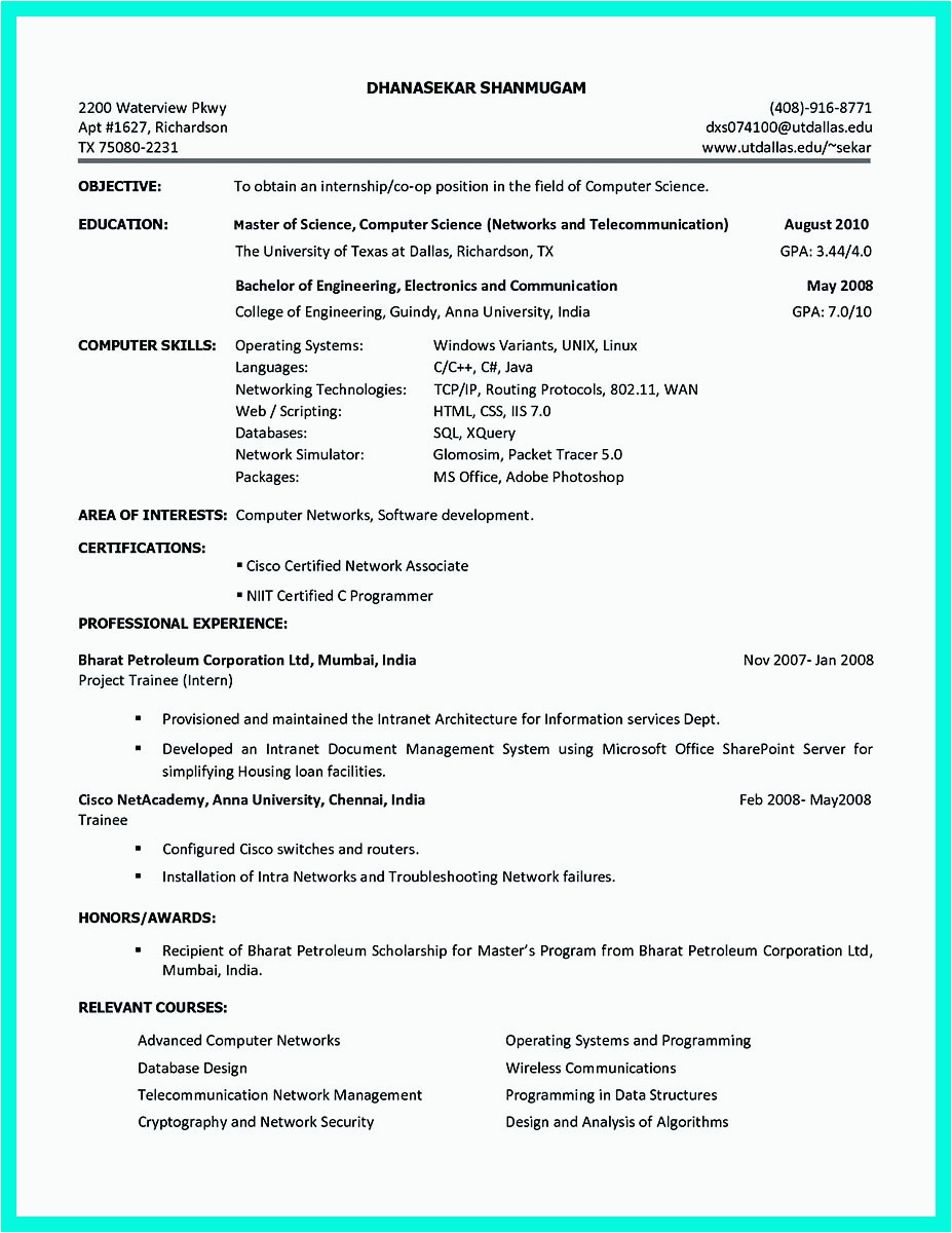 Sample Resume Profile for College Student Best College Student Resume Example to Get Job Instantly