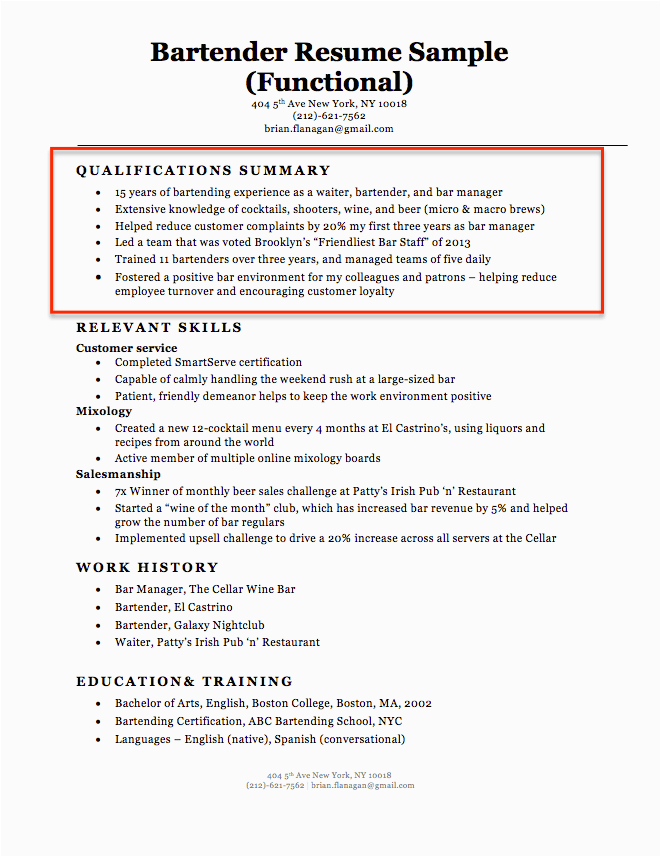 Summary Of Qualifications for Resume Sample How to Write A Summary Of Qualifications