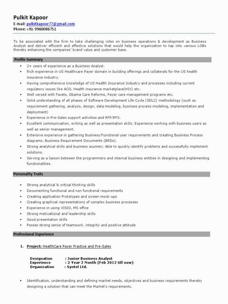 Business Analyst Payments Domain Sample Resume Business Analyst Resume software Development