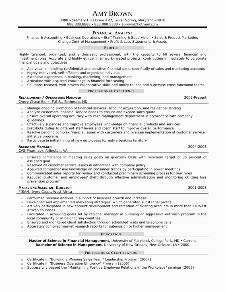 Business Analyst Payments Domain Sample Resume Financial Analyst Resume Sample with Municated Sales