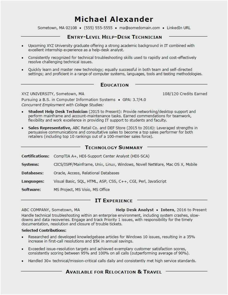 Entry Level Resume Samples Free Download Free Download 49 Entry Level It Resume Sample