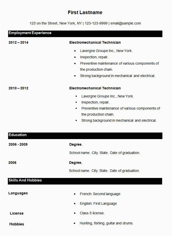 Job Application Beginner Job Seeker Resume Sample 70 Basic Resume Templates Pdf Doc Psd