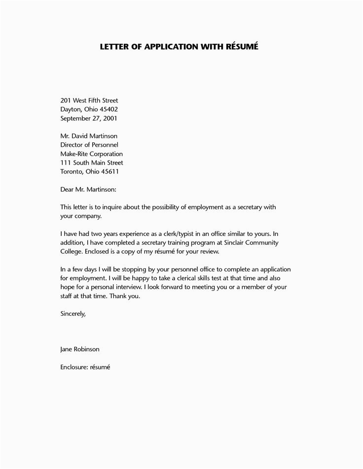 Job Application Letter and Resume Samples 10 Best Images About Application Letters On Pinterest