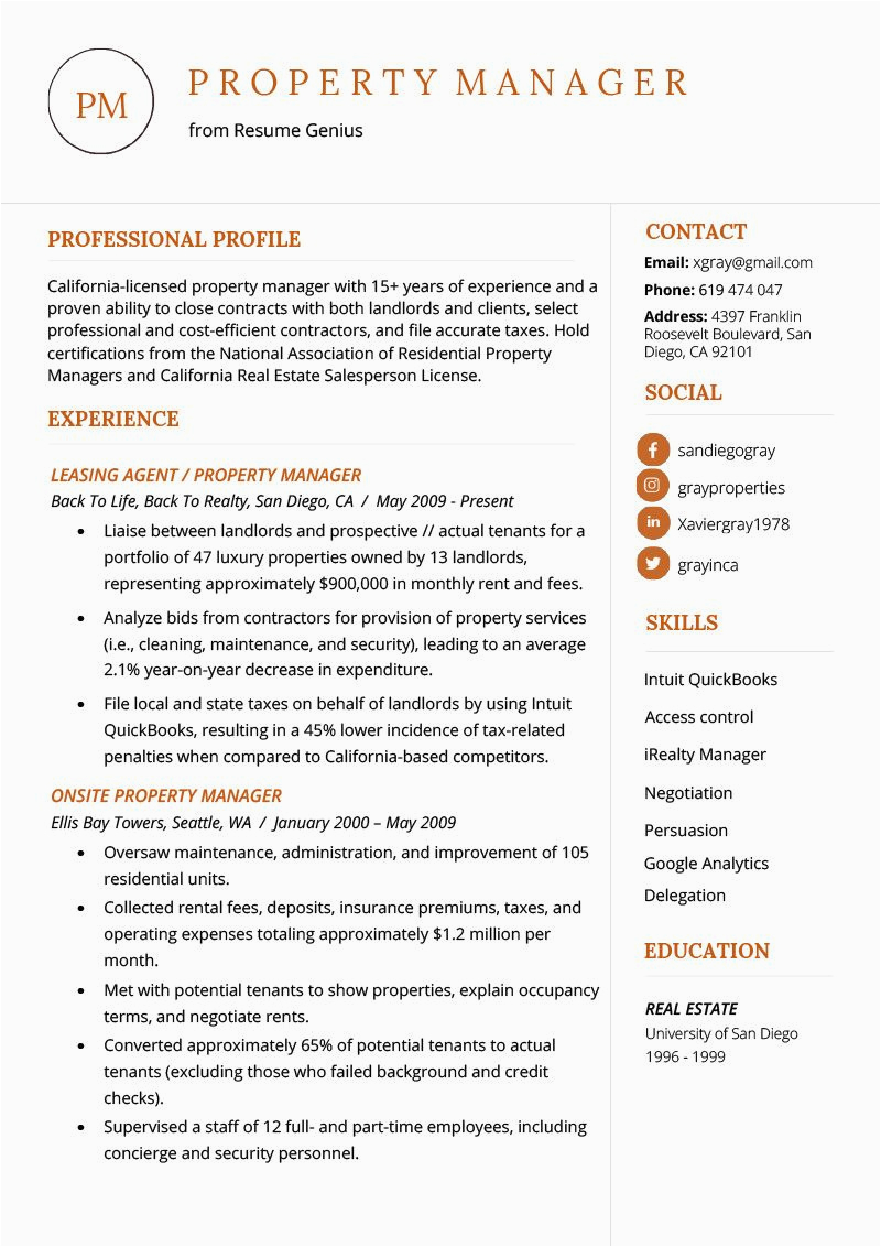 Real Estate Office Manager Resume Sample Real Estate Resume Sample Excellent Property Manager