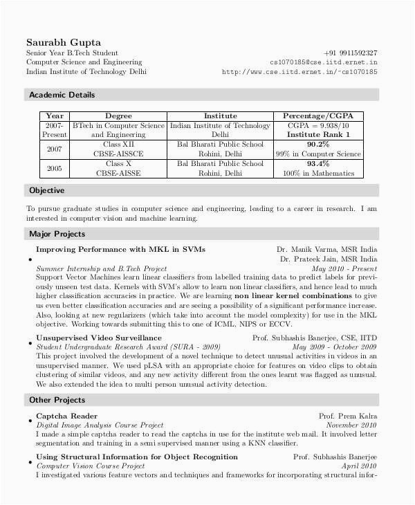 Resume Samples for Btech Cse Students Resume format for Btech Cse Freshers Best Resume Examples