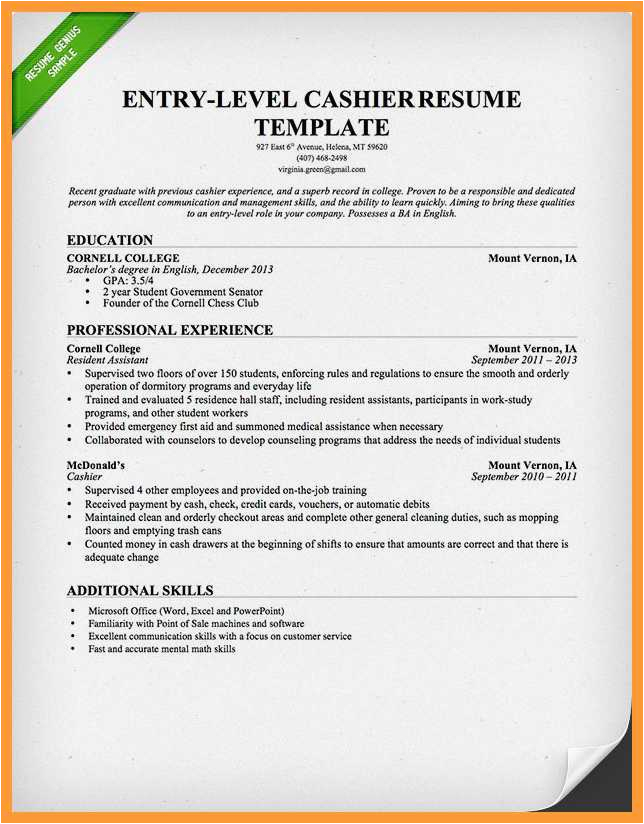 Resume Samples for College Students Entry Level 9 10 Entry Level College Student Resume Samples