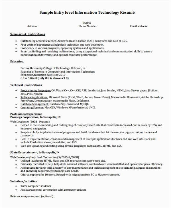 Resume Samples for College Students Entry Level Free 8 Sample College Graduate Resume Templates In Ms